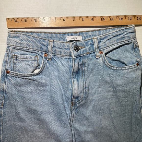 Forever 21 Blue Flare Wide Leg Jeans - Picture 5 of 8